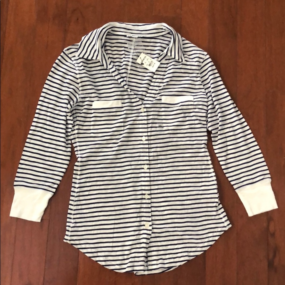Express new with tags button up 3/4 sleeve